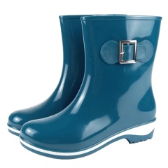 2023 Custom Women Warm Boots Wedges Platform Ankle Rubber Rain Boots