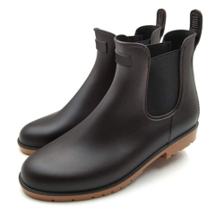 Men Short Outdoor pvc Rain Boots Waterproof Chealsea Boots