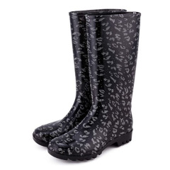 Women Fashion Glitter Knee High wellies glitter waterproof PVC cheap rain boots