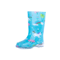 2022 cheap kids transparent half knee PVC colorful lining wellington rain shoes boots for children