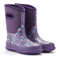Waterproof Neoprene rain boots with custom print for Children outdoor footwear shoes