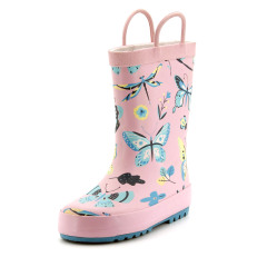 Custom Girls Butterfly Rain Shoes Rubber Waterproof Rain Boots for Children