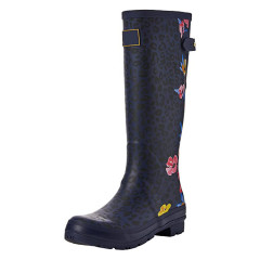 Fashionable printing dripdrop women waterproof knee rain boots wholesale rubber shoes