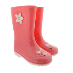 2023 Hot-sale Manufacturer Waterproof Rubber Boots Children Pink 3D PVC Rain Work Short Boots