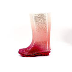 Ladies Shining Glitter waterproof rain boots womenMid High PVC rain boots