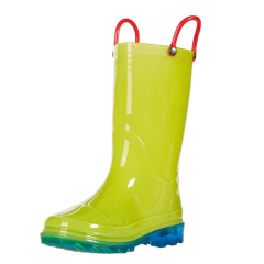 new unisex children handle waterproof PVC luminous rain boots