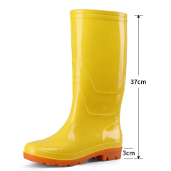 2022 Wholesale Customized Waterproof Pvc Outsole High Work Rain Boots for Women