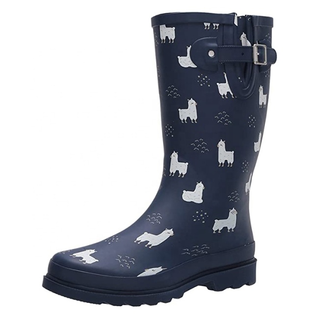 Customize Waterproof Rubber Wellies Rain Boots Women Chelsea Boots for Ladies