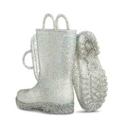 High quality wholesale cute kids garden glitter little girls shoes rain boots