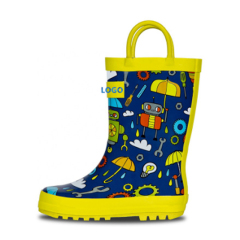 High quality wholesale cute kids garden glitter little girls shoes rain boots