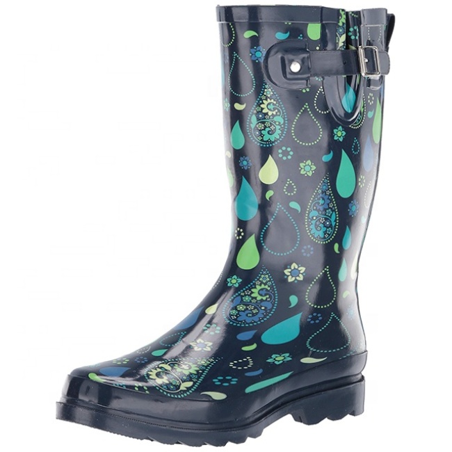 2023 New Style Trend Women's Dripdrop Rain Boots Waterproof Rain Shoe Rubber Boots Welly
