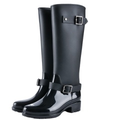 Womens Waterproof Rubber Shoes High Quality Outdoor Warm Winter Leather Knee Boots