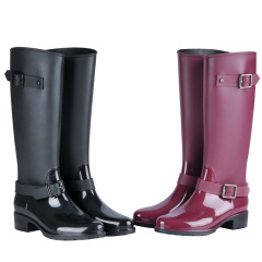 Womens Waterproof Rubber Shoes High Quality Outdoor Warm Winter Leather Knee Boots