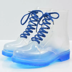 Factory wholesale cheap rain shoes pvc transparent rain boots for women