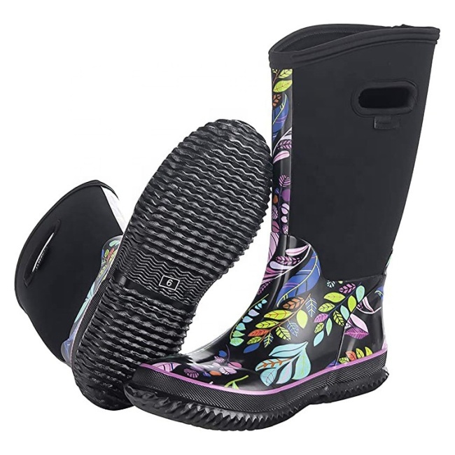 5mm Neoprene Ladies Rubber Boots Fashion Waterproof Rain boot for Women