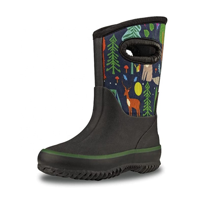 Made in china high quality waterproof camouflage kids rubber rain boot