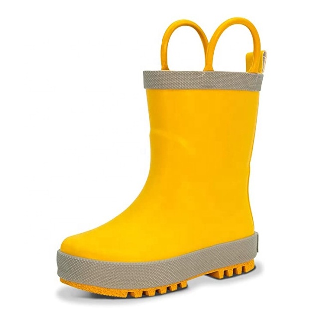 Factory Direct Cartoon Pattern Light Weight Waterproof Rain Boots for Kids