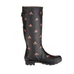 Trendy Stylish Best Pattern Wide Calf Plus Size Women's Printed Waterproof Rubber Boots
