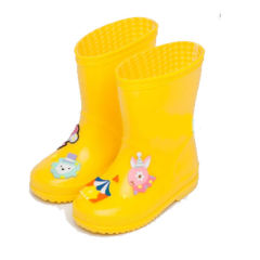 2023 hot sale kids half pvc wellington rain shoes boots for children