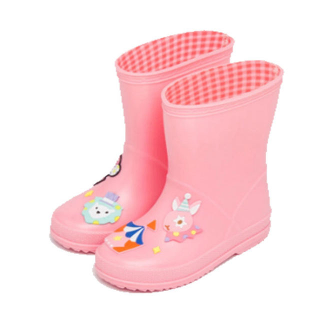 2023 hot sale kids half pvc wellington rain shoes boots for children