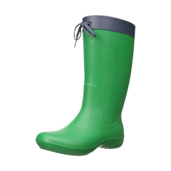 Wholesale Popular Shoe Lace Design Anti-Slip Waterproof Pvc Rain Boots For Women