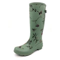 2022 Customized Rubber Garden Shoes Ladies Waterproof Printed Rubber Rain Boots for Women