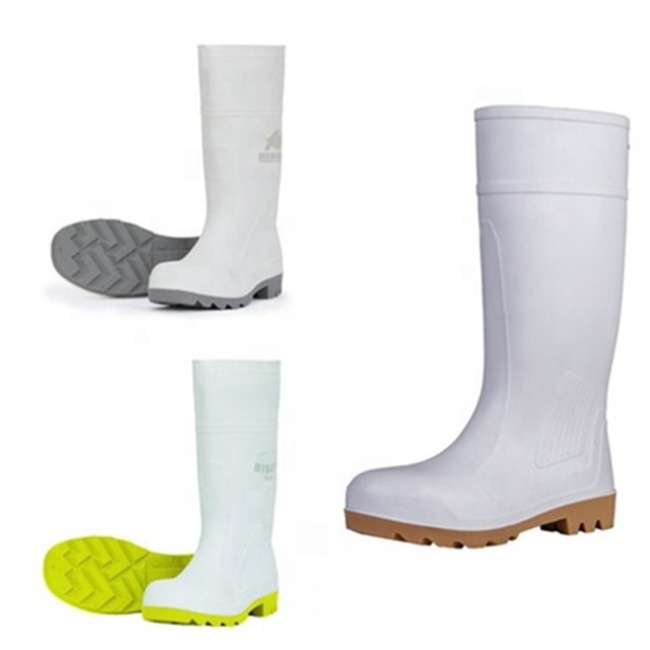 best quality reasonable price cheap white color safety fashion rain pvc boots