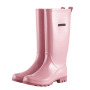 Women high-top PVC rain boots waterproof garden shoes rain boots comfortable insoles stylish light rain boots outdoor work