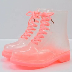 2022 Hot Selling Ladies Shoes PVC Transparent Waterproof Rain Boots