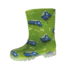 2023 Wholesale PVC Rain Boots Girls Boys Colorful Transparent Rain Boots Popular Bling Unisex Led Light Kids