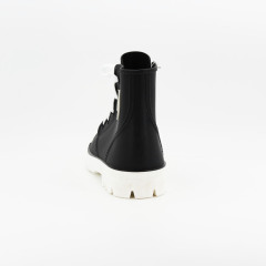 Ladies waterproof canvas rain boots women ankle PVC rain boots