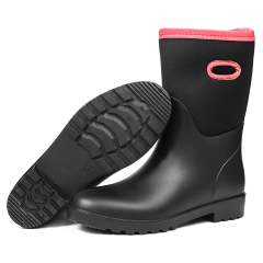 Fashion new lady rain boots waterproof neoprene rubber shoes new frosted rain boots