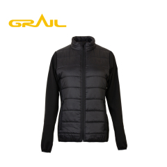 China factory fashion long sleeve taffeta customized winter women's hybrid down jacket