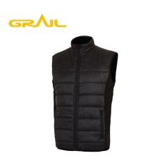 Economic and reliable autumn breathable hybrid jacket warm quilted men waterproof vest
