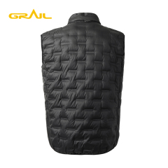 Water repellent seamless welded thermoball hiking packable waistcoat men down vest