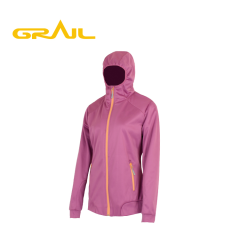 Waterproof custom women 100% polyester soft shell jacket