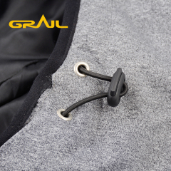 Yarn dyed modern waterproof hooded knit gray women's softshell jacket coats custom with zipper
