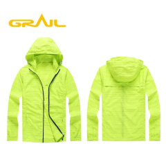 Custom color breathable sunproof skin windbreaker jacket men