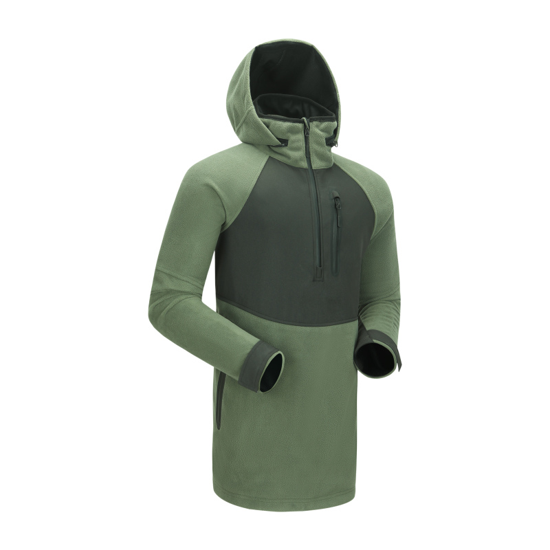 Winter Fleece Jacket For Men Fleece Hoodie Outdoors Sports Jackets With Waterproof Zipper