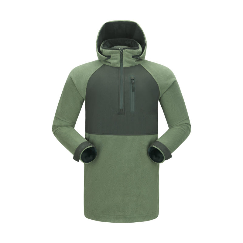 Winter Fleece Jacket For Men Fleece Hoodie Outdoors Sports Jackets With Waterproof Zipper