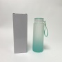 Wealthysub China warehouse sublimation 17oz Gradient Frosted Glass Water Bottle