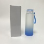 Wealthysub China warehouse sublimation 17oz Gradient Frosted Glass Water Bottle