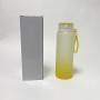 Wealthysub China warehouse sublimation 17oz Gradient Frosted Glass Water Bottle