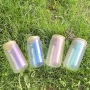 Wealthysub China warehouse sublimation 16oz iridescent glass can