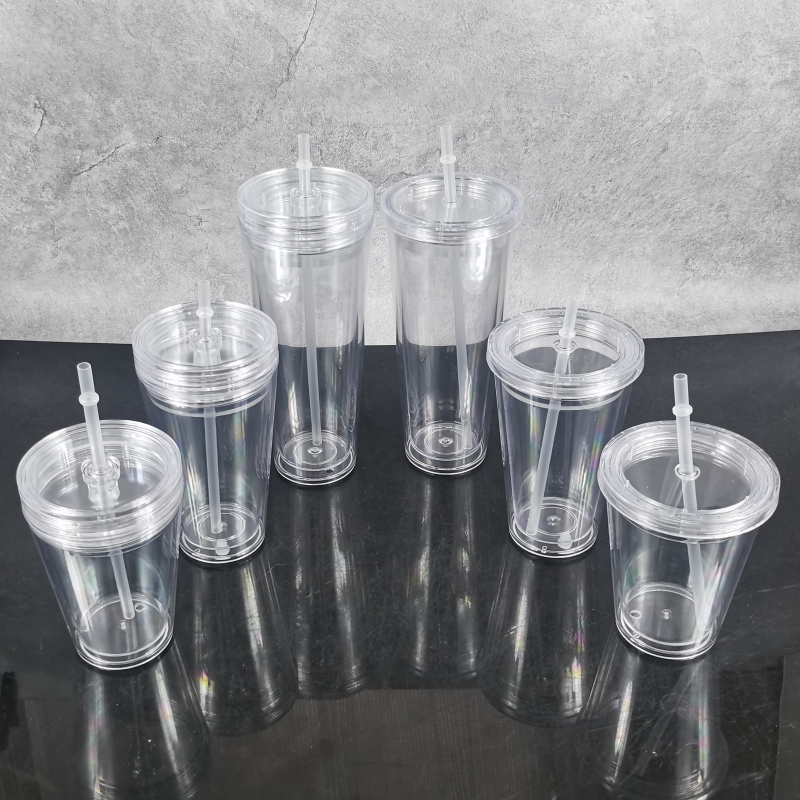 Со склада Wealthysub в Китае акриловый стакан в форме снежного шара на 12/16/24 унции