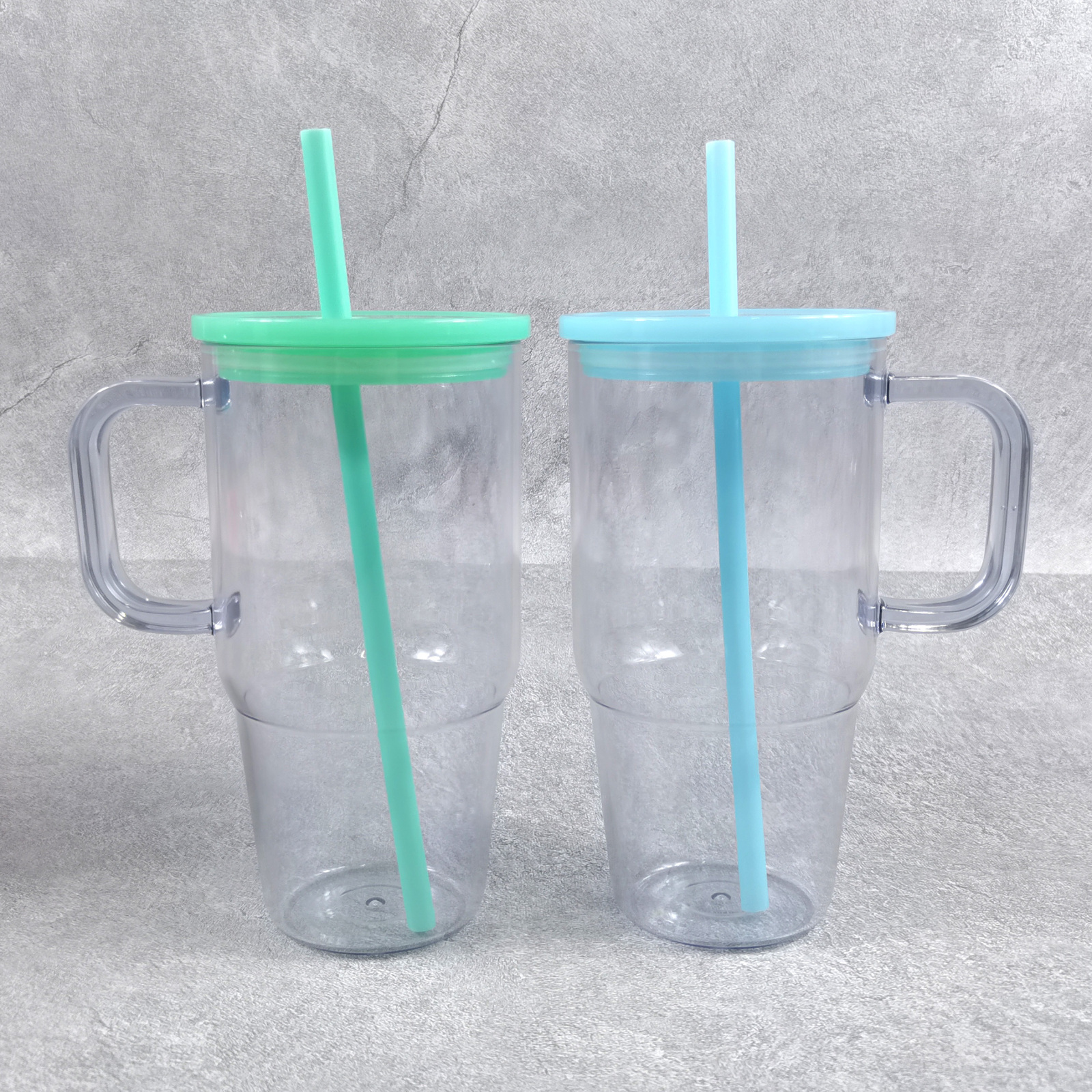 Entrepôt Wealthysub USA en plastique transparent de 20 oz avec poignée