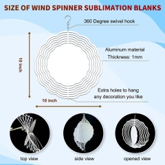 US Warehouse Sublimation 10inch Wind Spinner 