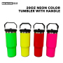 Wealthysub Chine entrepôt sublimation 20oz gobelet de couleur néon avec poignée