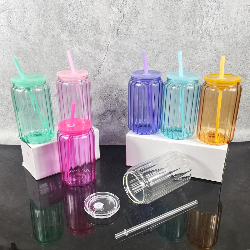 Wealthysub, Китай, сублимационная стеклянная чашка с желе в полоску, 16 унций