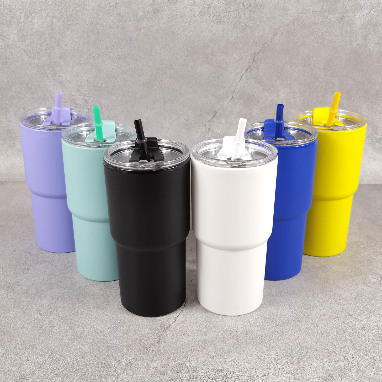 Wealthysub China warehouse 24oz Color Matte Acrylic Plastic Cups